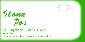 ilona pos business card